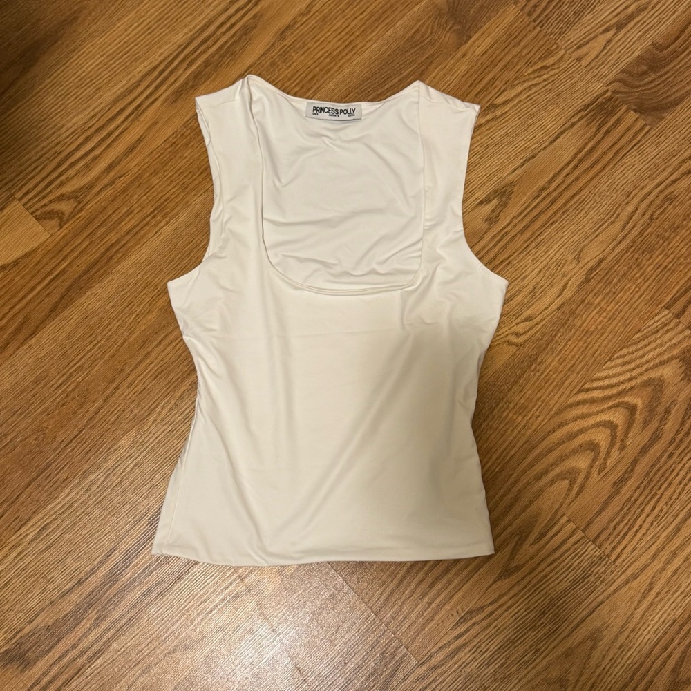 Princess Polly Back In Time Tank Top White